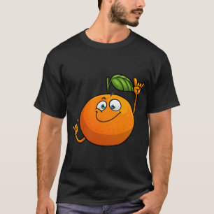 Grappig Oranje Fruit Novelty Design voor Mannen Vr T-shirt
