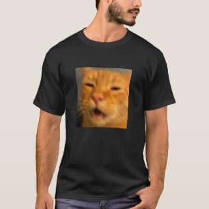 Grappig Oranje Kat Gezicht Meme Humor Wazige Foto T-shirt