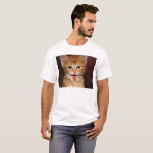 Grappig Oranje kat gezicht T-shirt (Voorkant volledig)