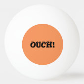 Grappig "ouch!" Oranje en gele pingpongbal Pingpongballen (Voorkant)