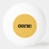Grappig "ouch!" Oranje en gele pingpongbal Pingpongballen (Achterkant)