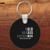 Grappig Oud Man Gag Vaders Dag Verjaardag Sleutelhanger (Voorkant)