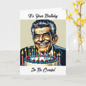 Grappig Oud Man Verjaardag Humor Kaart (Gele Bloem)