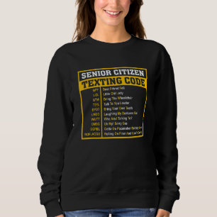 Grappig Oud Mensen T-Shirt Senior Burger Sms'en Co