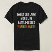 Grappig, oude dame meer als BattleTsted Warrio T-shirt (Design voorkant)