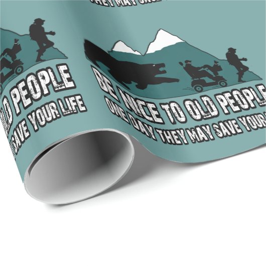 Grappig oude mensen cadeaupapier (Rol Hoek)