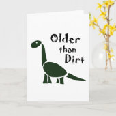 Grappig Ouder dan Vuil Ouderdom Cartoon Kaart (Gele Bloem)