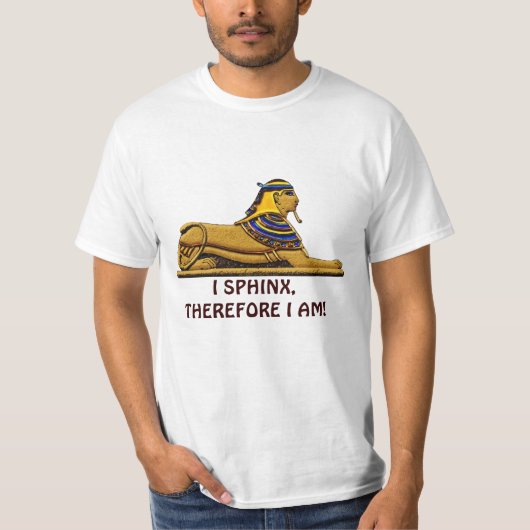 Grappig ouderlijk Egyptisch Sphinx Joke Design T-shirt (Voorkant)