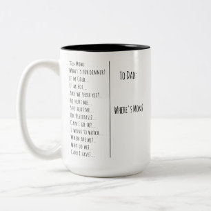 Grappig Ouderschap cadeau voor mama, vrouw Cadeau, Tweekleurige Koffiemok