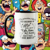 Grappig ouderschap Word Art Mok