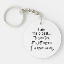 Grappig oudste broer en zus quote T-shirt Sleutelhanger