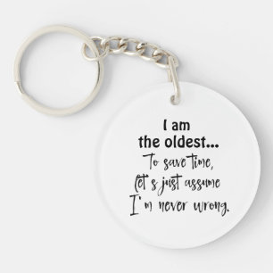 Grappig oudste broer en zus quote T-shirt Sleutelhanger