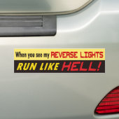 Grappig over de Bumpersticker. Bumpersticker (Op auto)