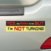 Grappig over de Bumpersticker. Bumpersticker (Op auto)
