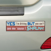 Grappig over de Bumpersticker. Bumpersticker (Op auto)