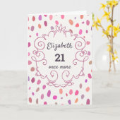 Grappig over de heuvel 21 weer verjaardagsfeestje kaart (Gele Bloem)