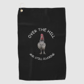 Grappig over de heuvel die nog steeds Rooster Blac Golfhanddoek (Voorkant)
