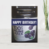 GRAPPIG OVER DE HEUVEL VERJAARDAG PRUNE JUICE KAAR KAART (Voorkant)