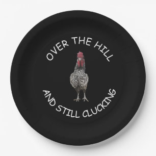 Grappig over de heuvelrooster die nog steeds verki papieren bordje