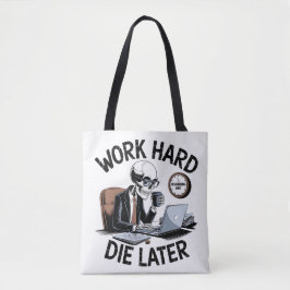 Grappig overwerkt skeletontwerp draagtas