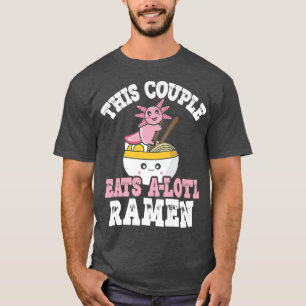 Grappig paar ramen die dit paar gebruiken eet een  t-shirt