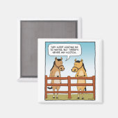 Grappig Paard aan Watermagneet Magneet (Voorkant / Achterkant)
