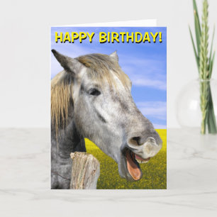 Grappig paard aanpasbare wenskaart kaart