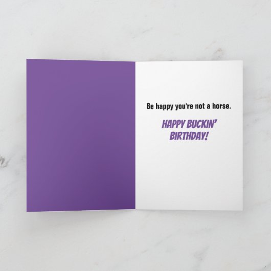 Grappig paard... ben blij dat je geen voedsel krij kaart (Binnen)