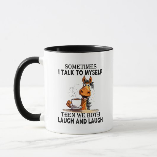 Grappig paard dat tegen mezelf praat - we lachen a mok (Links)
