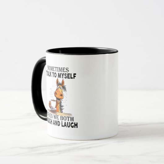 Grappig paard dat tegen mezelf praat - we lachen a mok (Voorkant links)