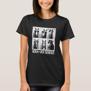 Grappig Paard Equestrian Portret PhotoBooth Neigh  T-shirt
