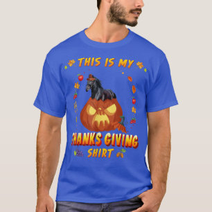 Grappig paard in de herfst van de pompoen... t-shirt