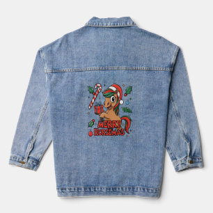 Grappig Paard Merry Horsemas Denim Jacket