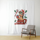 Grappig Paard Merry Horsemas Wandkleed (In situ)