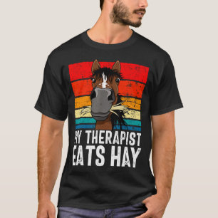 Grappig Paard Mijn Therast Eet Hoo Thee Hor T-shirt