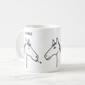 Grappig Paard Persoonlijk Koffiemok (Voorkant links)