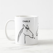 Grappig Paard Persoonlijk Koffiemok (Links)
