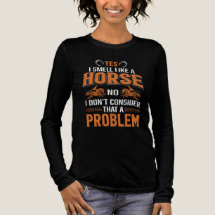Grappig paard ruikt woordkunst Tri-Blend shirt