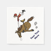 Grappig Paardenrace feestje Servetten (Voorkant)