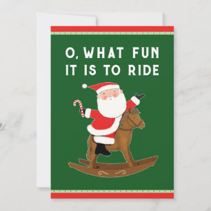 Grappig Paardensport Kerstfeest Feestdagenkaart