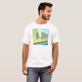 Grappig Paaseiland Sigaar Cartoon Cadeaus T-shirt (Voorkant volledig)