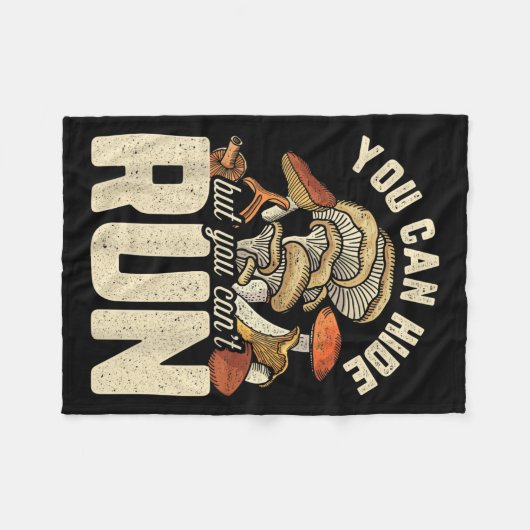 Grappig paddenstoelenontwerp dat je kunt verbergen fleece deken (Voorkant (Horizontaal))