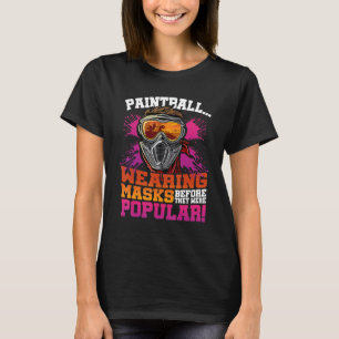 Grappig Paintballing Tshirt Mask Pun Gift voor Pai
