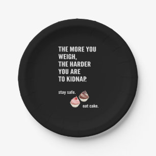 Grappig: Pak papieren borden. CupcakeHumor. Bordje