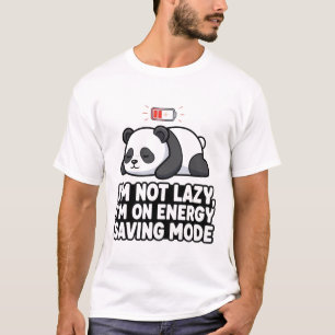 Grappig Panda "Energiebesparende Modus" T-shirt