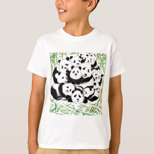 Grappig Pandas T-shirt (Voorkant)