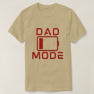 Grappig pap Mode Low Battery Glitter T-Shirt
