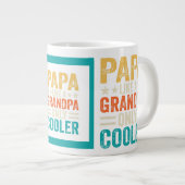 Grappig "Papa als een opa alleen maar cooler" Extra Grote Beker (Voorkant rechts)
