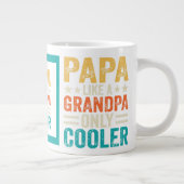 Grappig "Papa als een opa alleen maar cooler" Extra Grote Beker (Rechts)