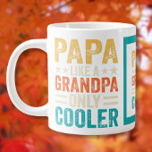 Grappig "Papa als een opa alleen maar cooler" Extra Grote Beker